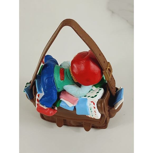 Enesco ELF Asleep in Santa Mail's Bag Ornament 3" Christmas 1992 Holidays Vtg - Picture 8 of 15